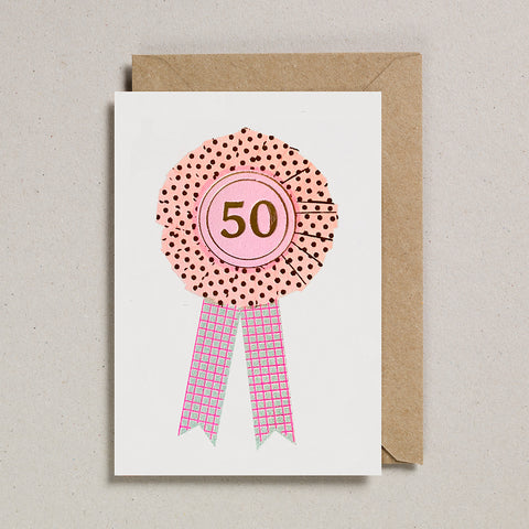 Riso Rosette Cards - Age 50