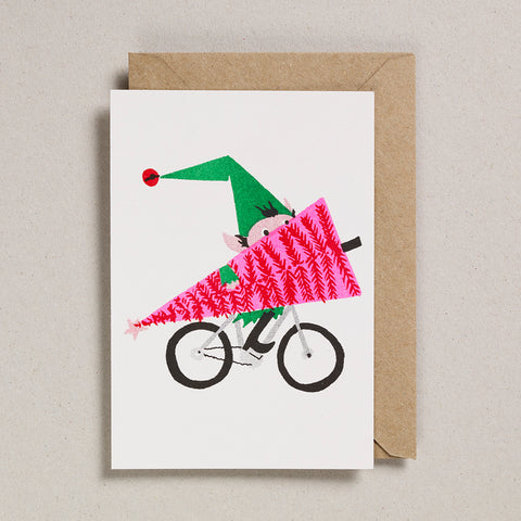 Riso Christmas - Elf on Bike