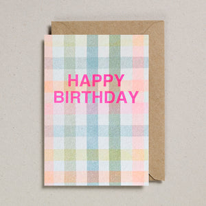 Riso Occasions Cards - Happy Birthday Gingham