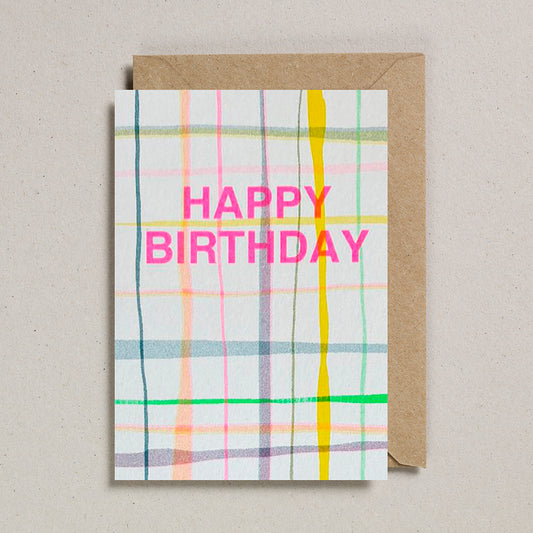 Riso Occasions Cards - Happy Birthday Plaid