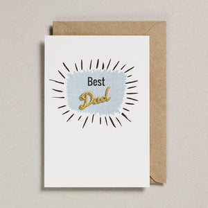 Embroidered Word Card - Best Dad