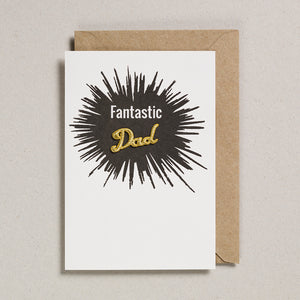 Embroidered Word Card - Fantastic Dad