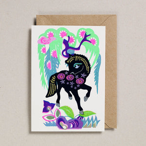 Riso Papercut Cards - Iron on Pony