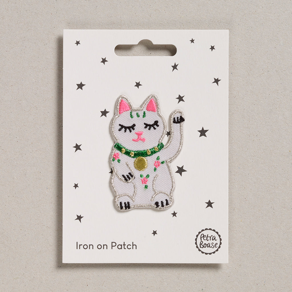 Iron on Patch - Lucky Cat