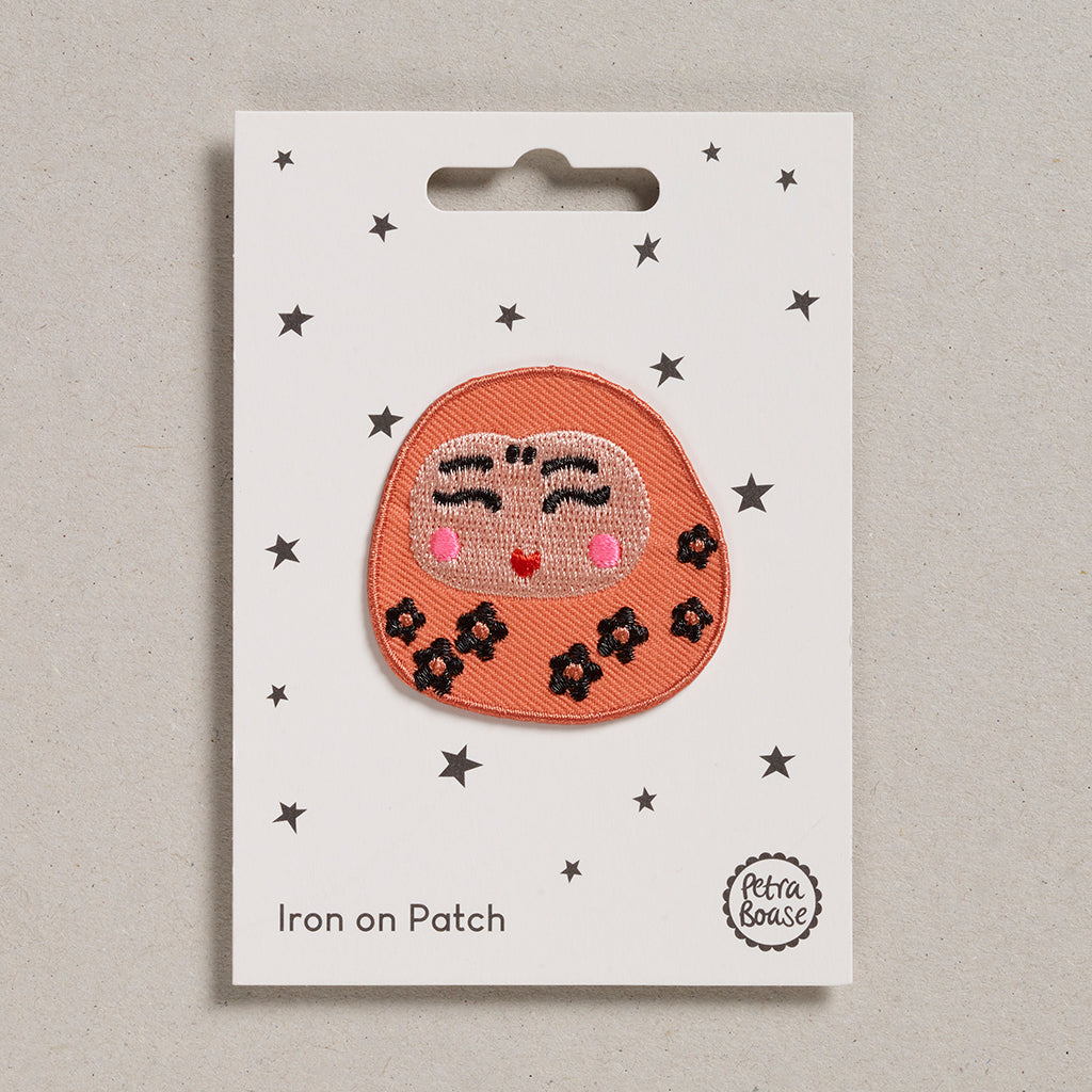 Iron on Patch - Daruma Doll