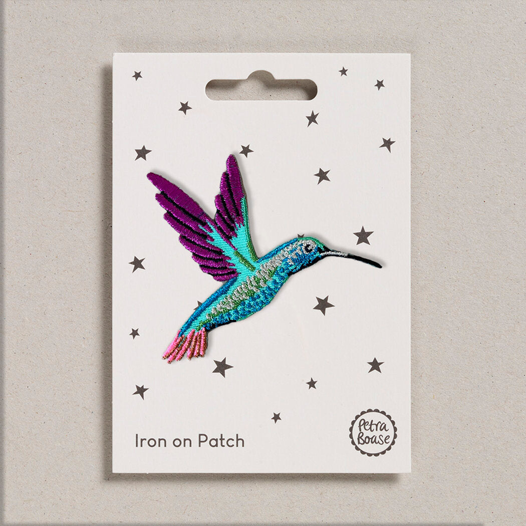 Hummingbird Iron On Embroidered Patch | Petra Boase – Petra Boase Ltd