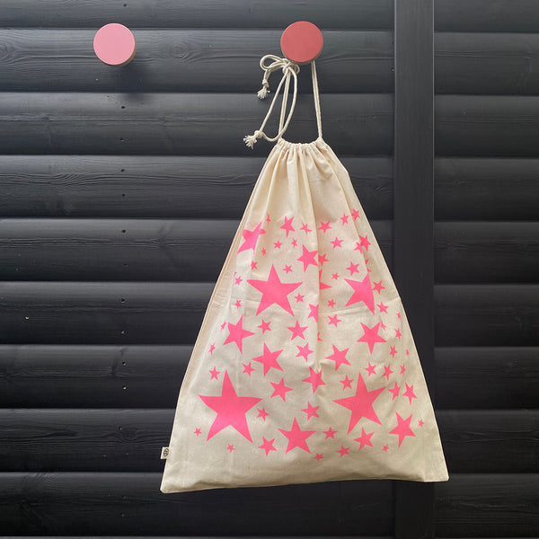 Star Drawstring Bag - Pink