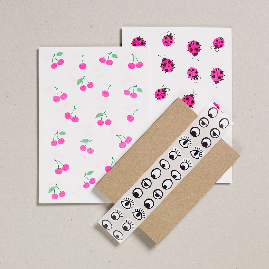 Writing Paper Set - Cherries & Ladybirds