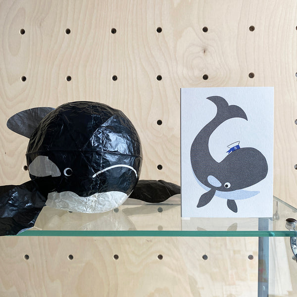 Paper Balloon Card - Whale