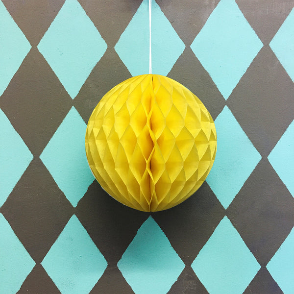 Paper Ball Decoration - Yellow