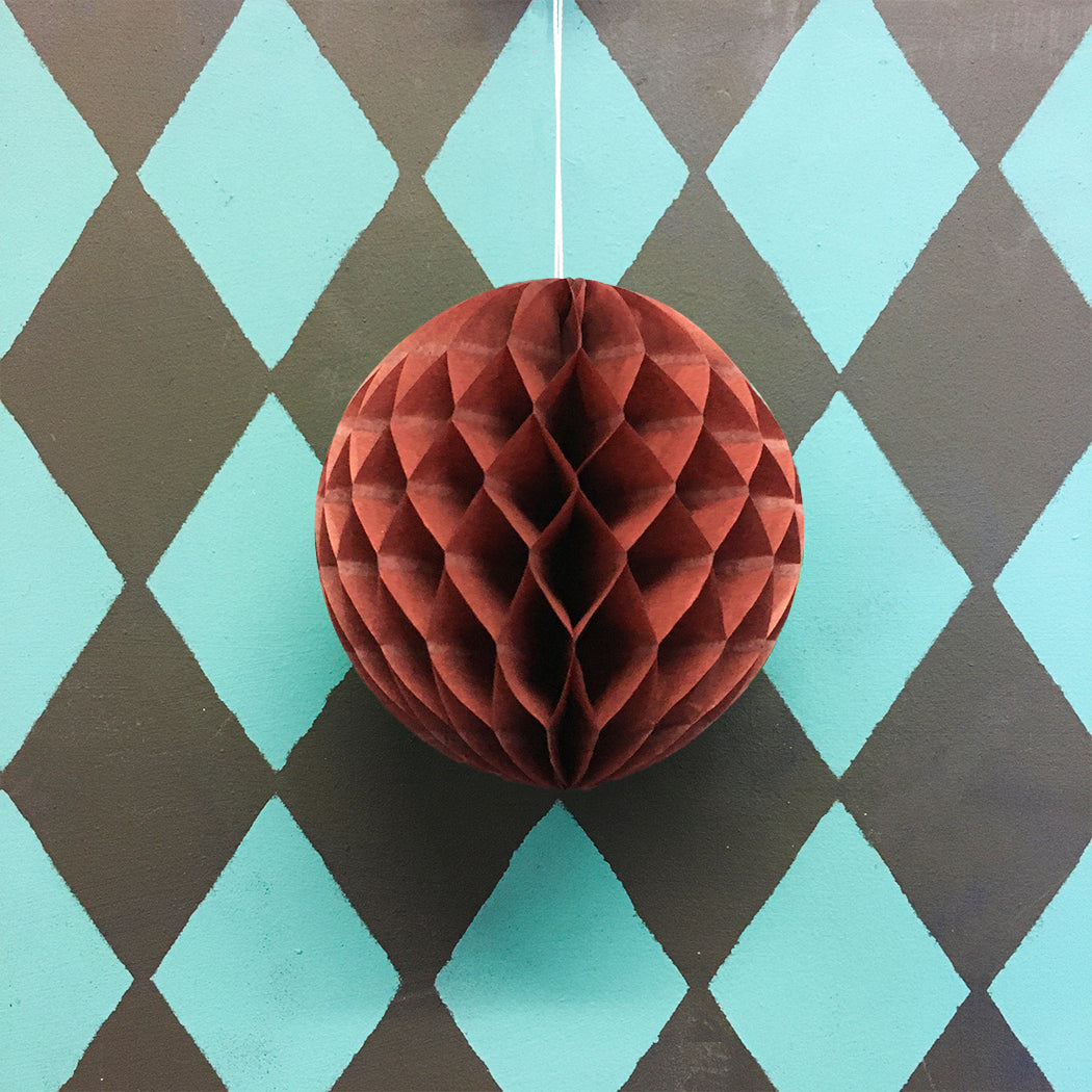 Paper Ball Decoration - Brown