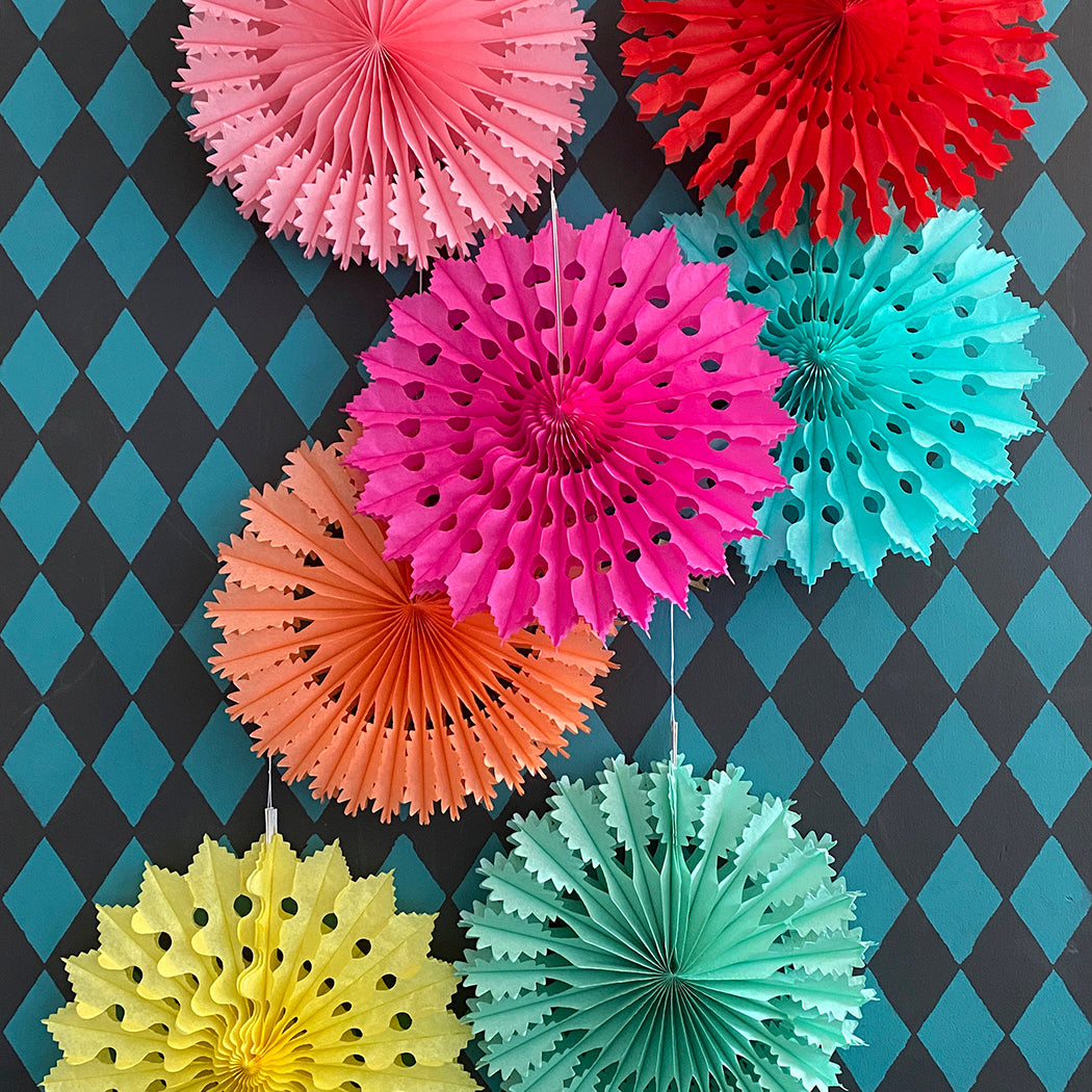 Paper Fan Decoration - Yellow