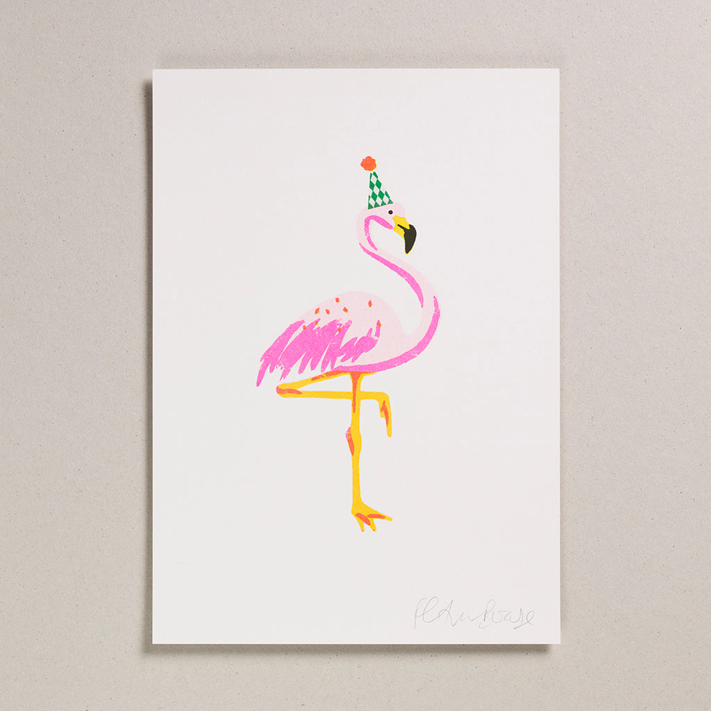 Risograph Print (A4) - Flamingo