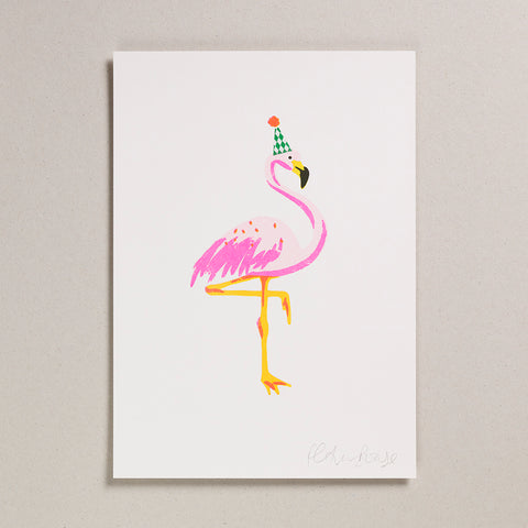Risograph Print (A4) - Flamingo