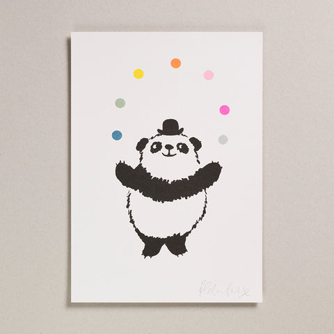 Risograph Print (A4) - Panda