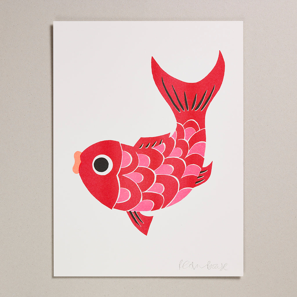 Risograph Print (30x40cm)  - Koi Fish