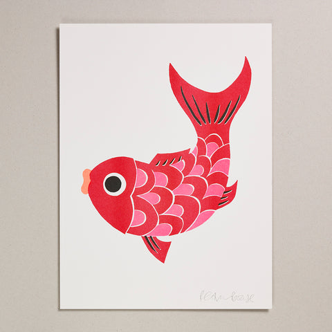 Risograph Print (30x40cm)  - Koi Fish