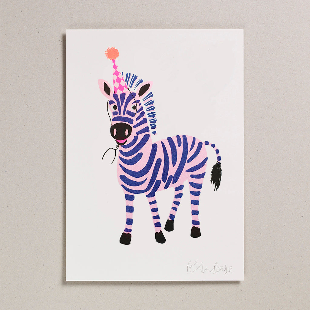 Risograph Print (A4) - Zebra