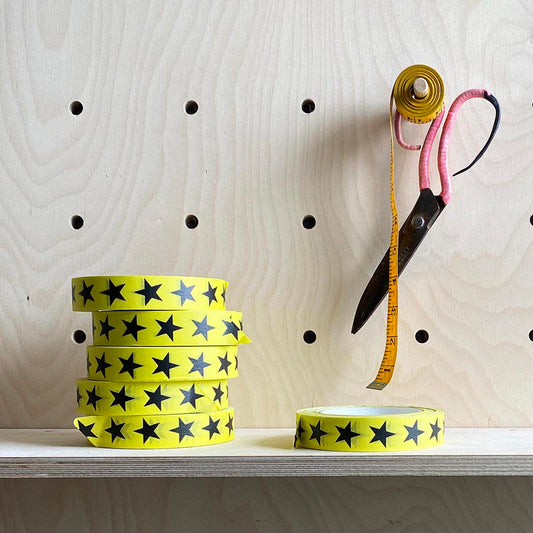 Yellow Star Adhesive Paper Tape