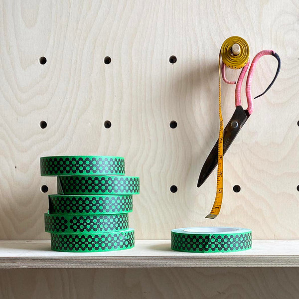 Green Flower Adhesive Paper Tape