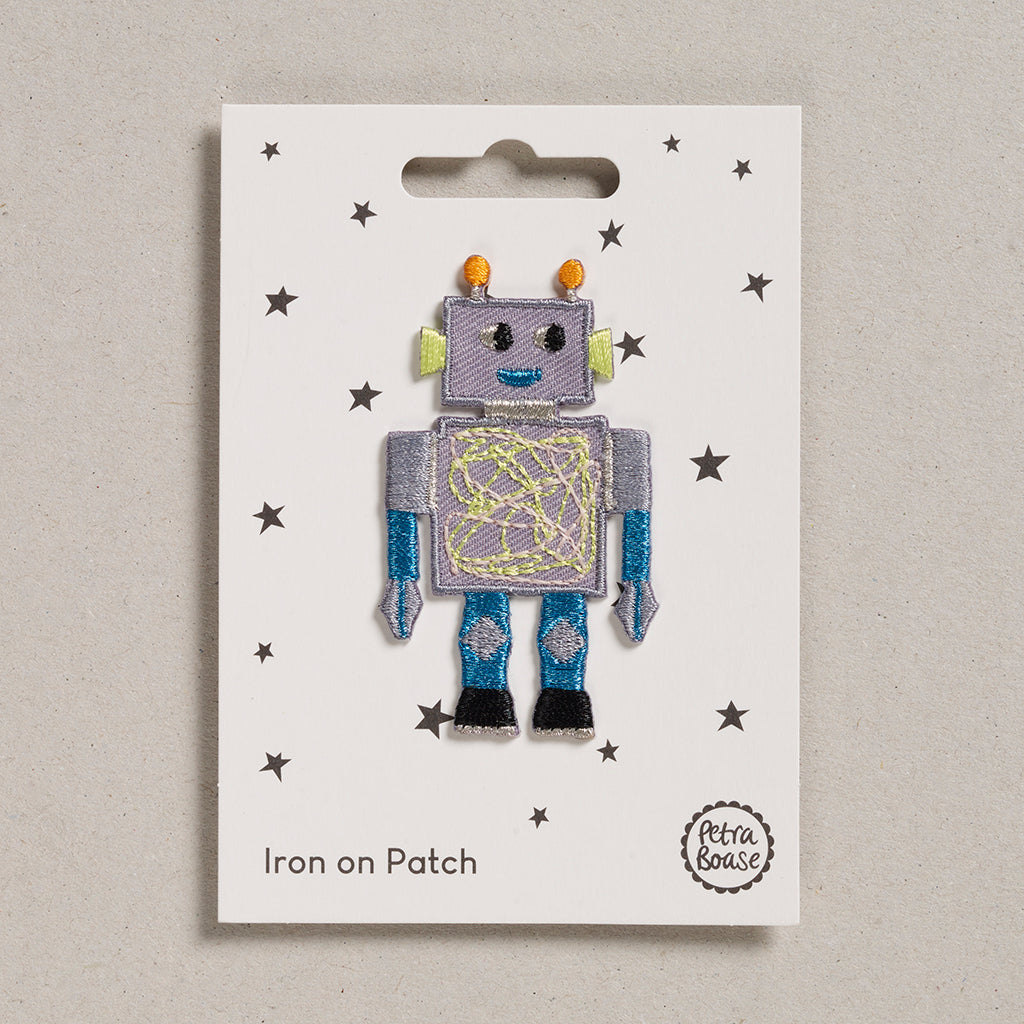 Petra Boase Cute Robot Iron On Patch