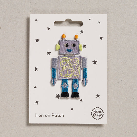 Petra Boase Cute Robot Iron On Patch