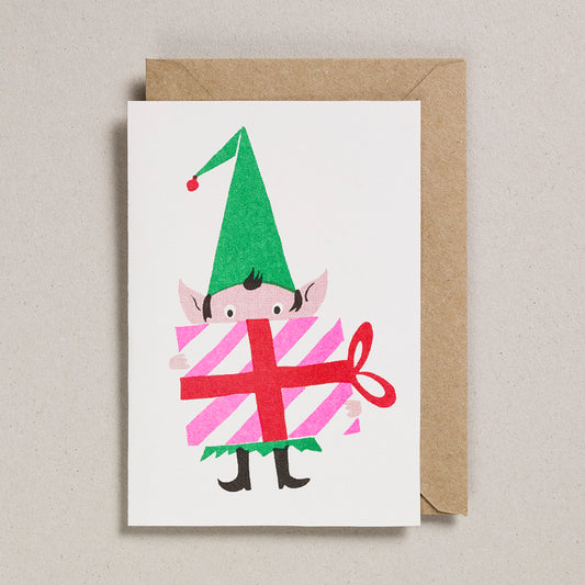 Petra Boase | Eco Printed Festive Elf Christmas Card