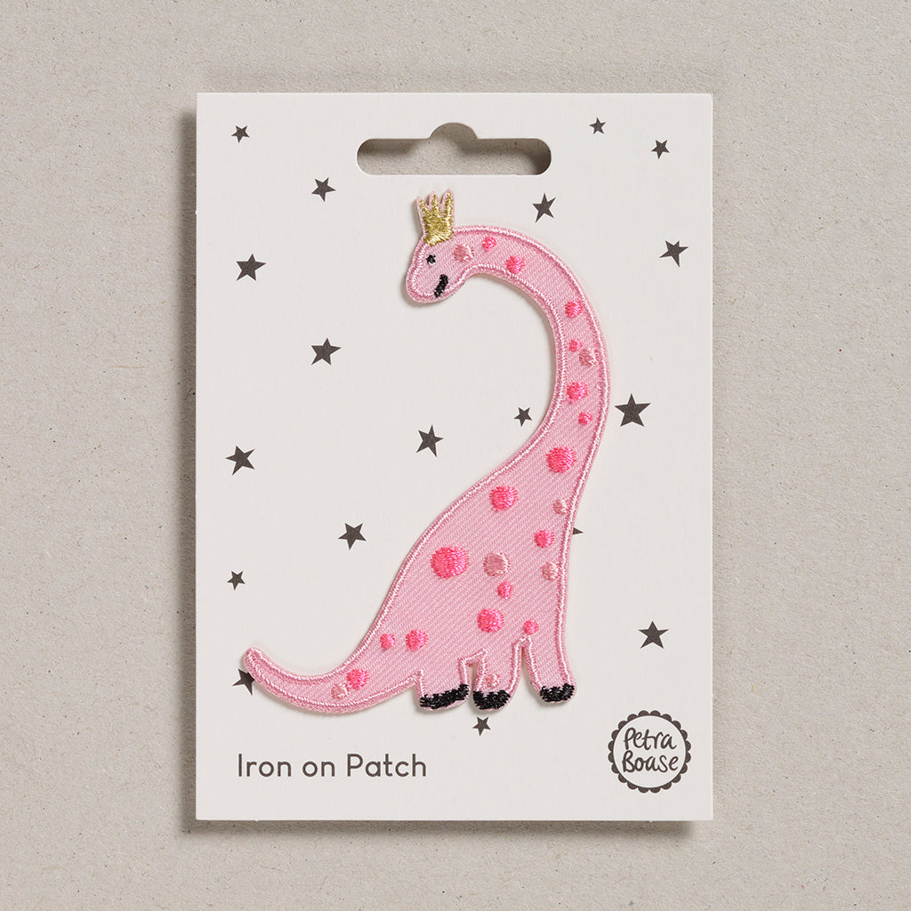 Petra Boase | Pink Dinosaur Iron On Patch