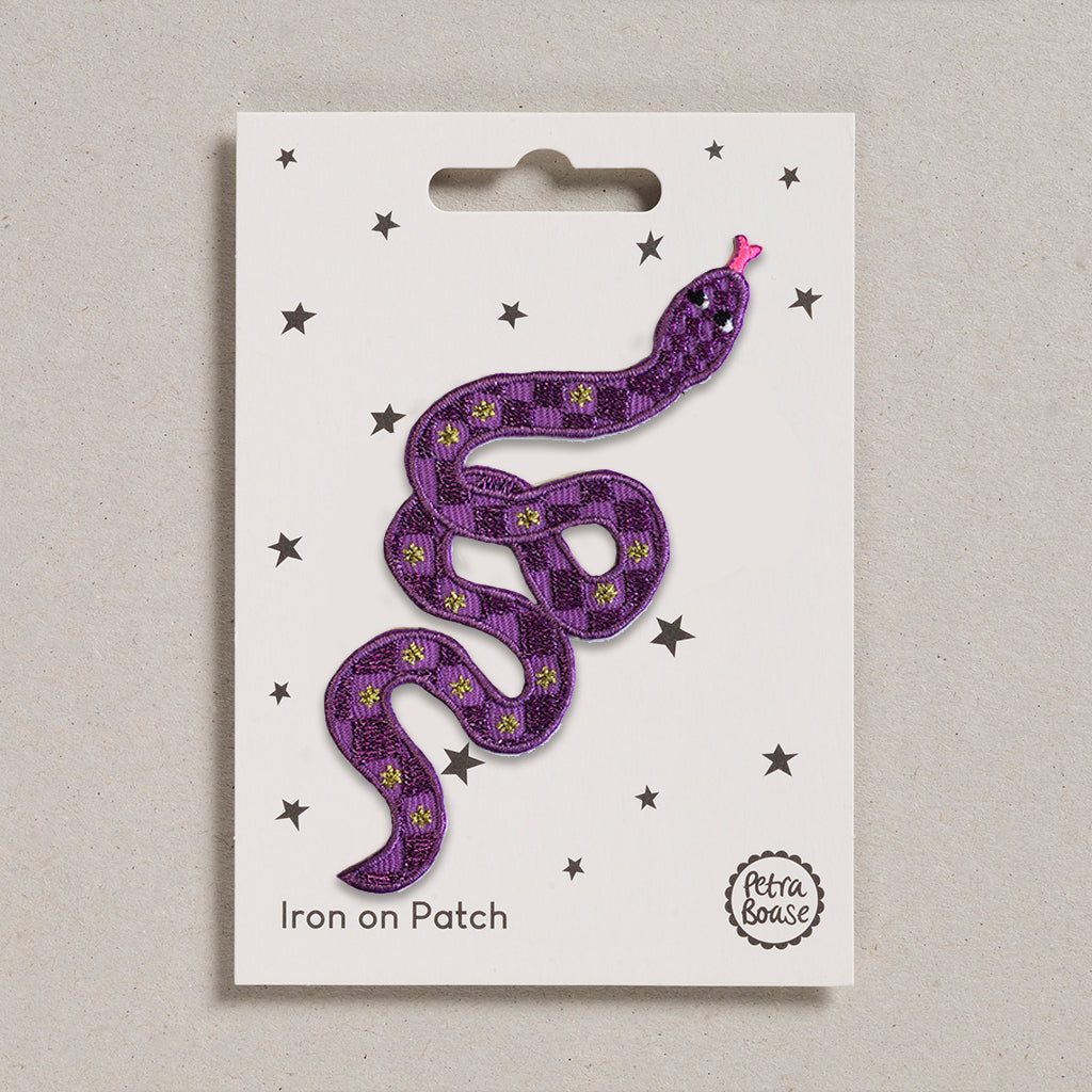 Petra Boase | Purple snake iron on patch