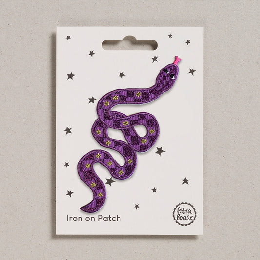 Petra Boase | Purple snake iron on patch