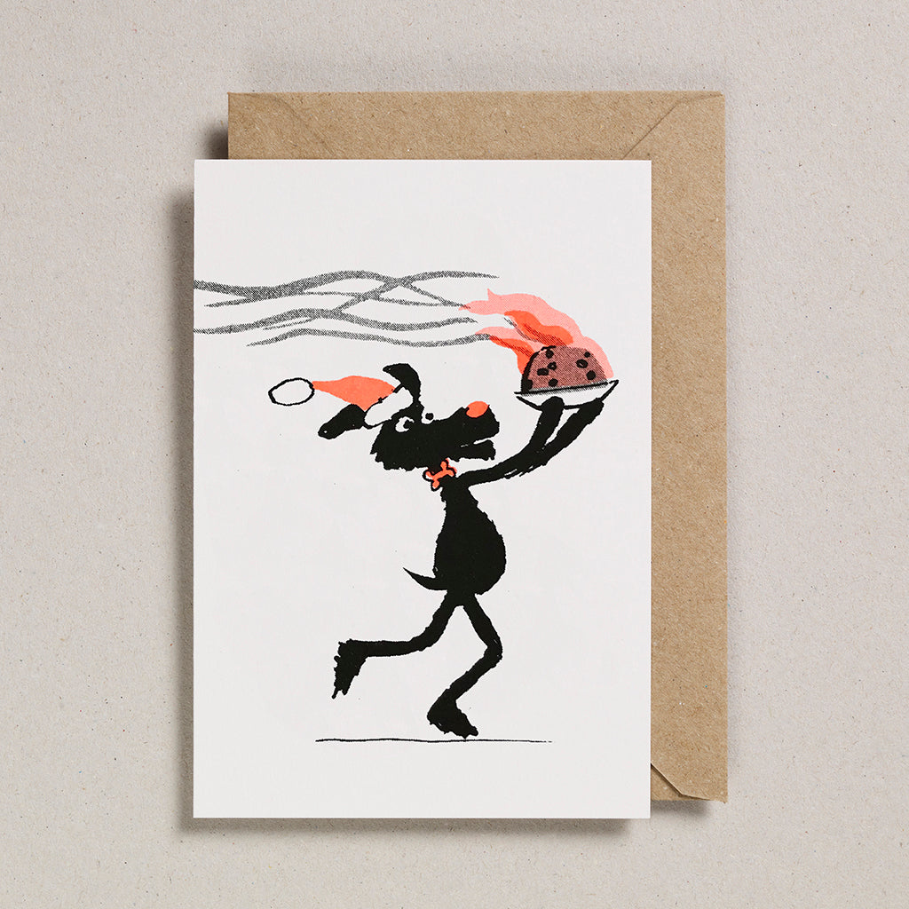 Petra Boase | Rusty Studio Christmas Pudding Dog Eco Printed Christmas Card