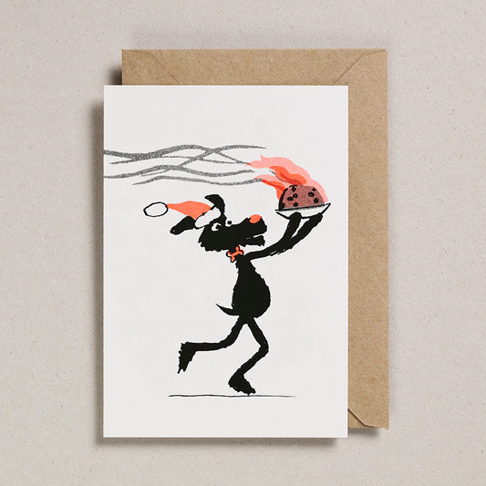 Petra Boase | Rusty Studio Christmas Pudding Dog Eco Printed Christmas Card