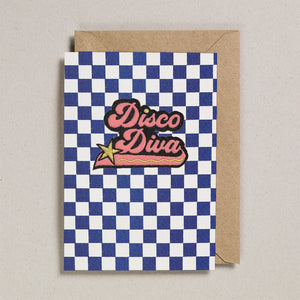 Iron on Patch Card - Disco Diva